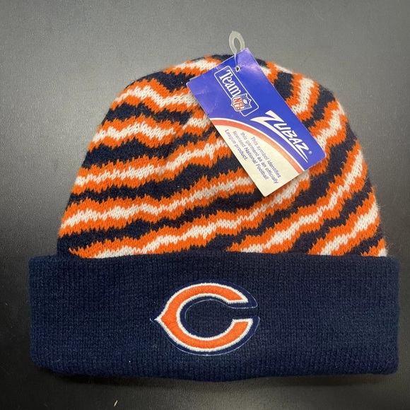 RARE NWT ZUBAZ Chicago Bears Winter Beanie Hat - Picture 1 of 10